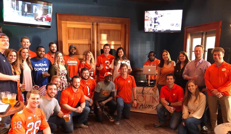 2018 football watch party at Uptown Social
